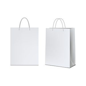 Bleached Kraft Shopping Bag Smooth 20%R